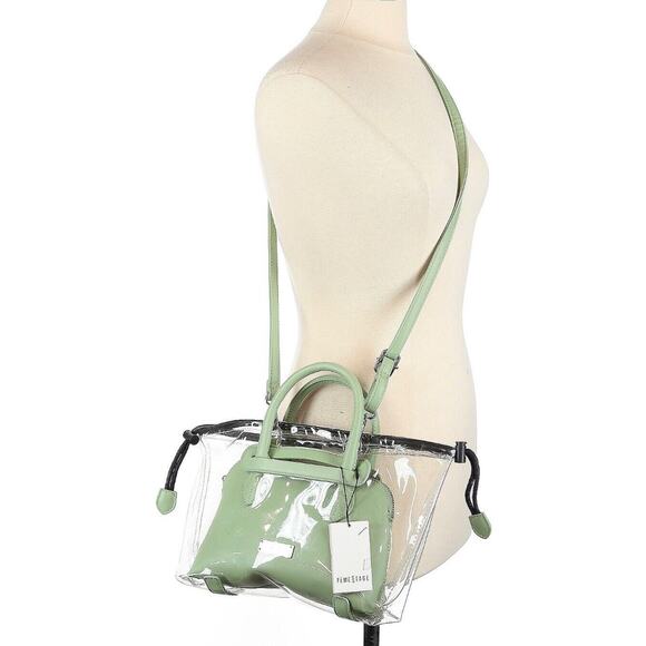 NWT Eva Minge Rate FEMESTAGE Clear Tote Mint Crossbody Purse Handbag NEW $239 - Picture 1 of 6